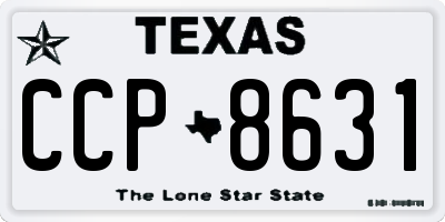 TX license plate CCP8631