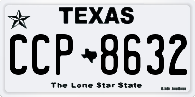 TX license plate CCP8632