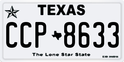 TX license plate CCP8633