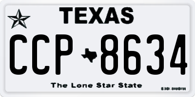 TX license plate CCP8634