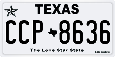 TX license plate CCP8636