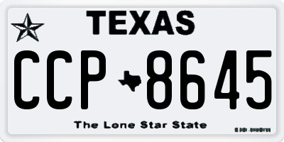 TX license plate CCP8645