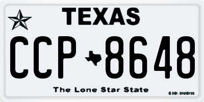 TX license plate CCP8648