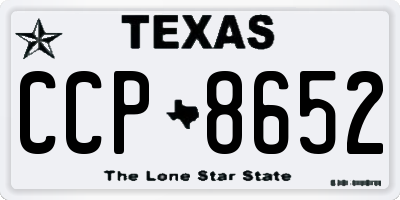 TX license plate CCP8652