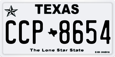 TX license plate CCP8654