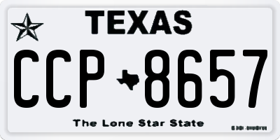 TX license plate CCP8657