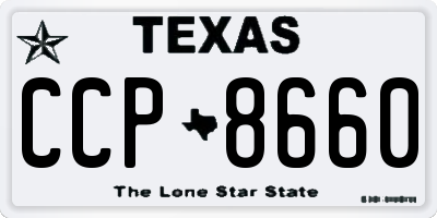 TX license plate CCP8660