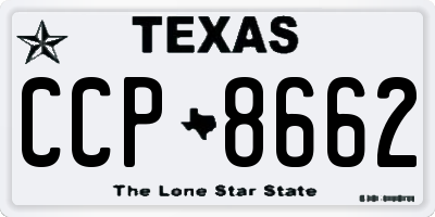 TX license plate CCP8662