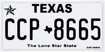 TX license plate CCP8665