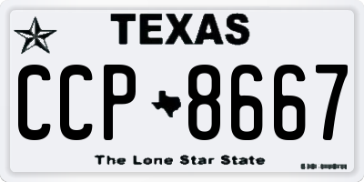 TX license plate CCP8667