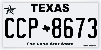 TX license plate CCP8673