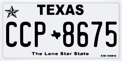 TX license plate CCP8675