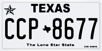 TX license plate CCP8677