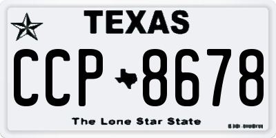 TX license plate CCP8678