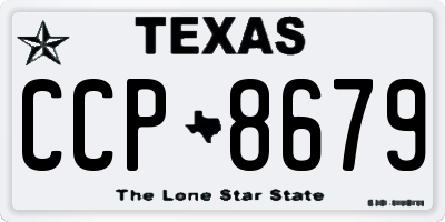 TX license plate CCP8679