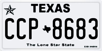 TX license plate CCP8683
