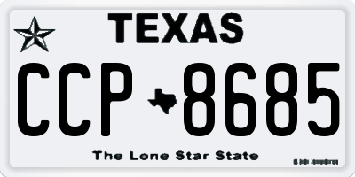 TX license plate CCP8685