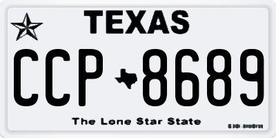 TX license plate CCP8689