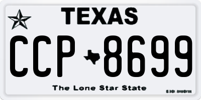 TX license plate CCP8699