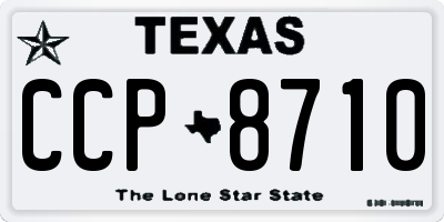 TX license plate CCP8710