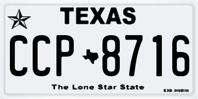 TX license plate CCP8716