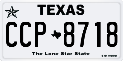 TX license plate CCP8718