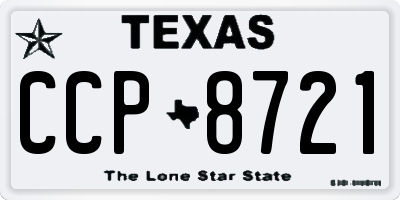 TX license plate CCP8721