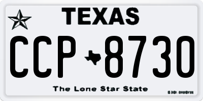 TX license plate CCP8730