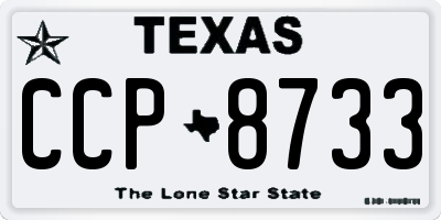 TX license plate CCP8733