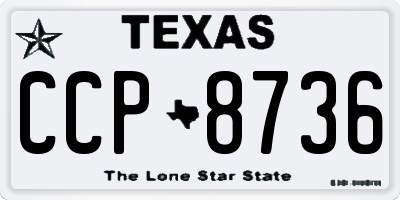 TX license plate CCP8736