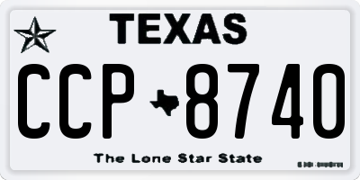 TX license plate CCP8740