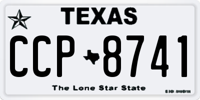 TX license plate CCP8741