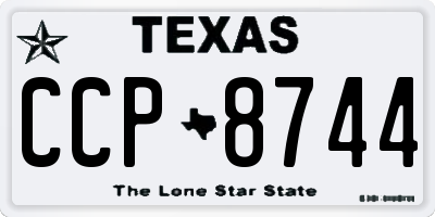 TX license plate CCP8744