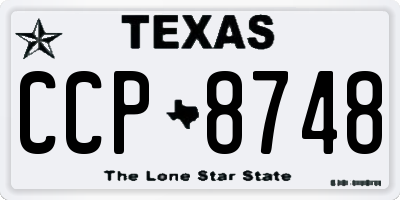 TX license plate CCP8748