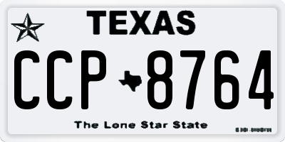TX license plate CCP8764