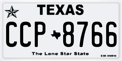 TX license plate CCP8766