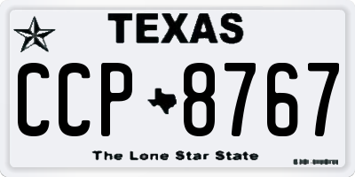 TX license plate CCP8767