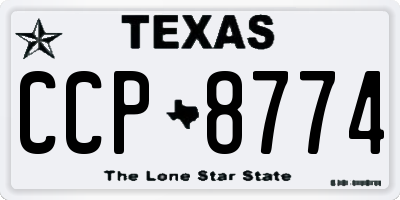TX license plate CCP8774