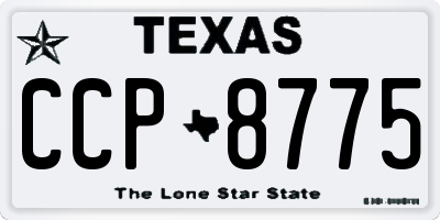 TX license plate CCP8775