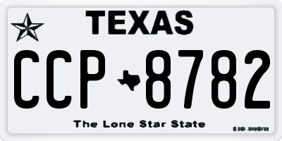 TX license plate CCP8782