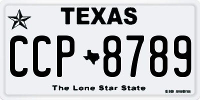 TX license plate CCP8789