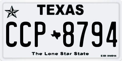 TX license plate CCP8794