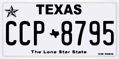 TX license plate CCP8795