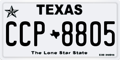TX license plate CCP8805