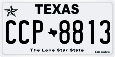 TX license plate CCP8813
