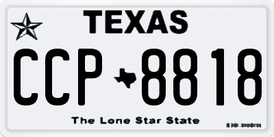 TX license plate CCP8818