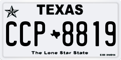 TX license plate CCP8819