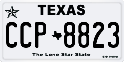 TX license plate CCP8823