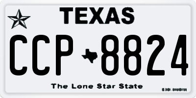 TX license plate CCP8824