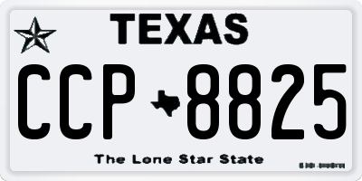 TX license plate CCP8825